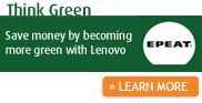 Save money by becoming more green with Lenovo
